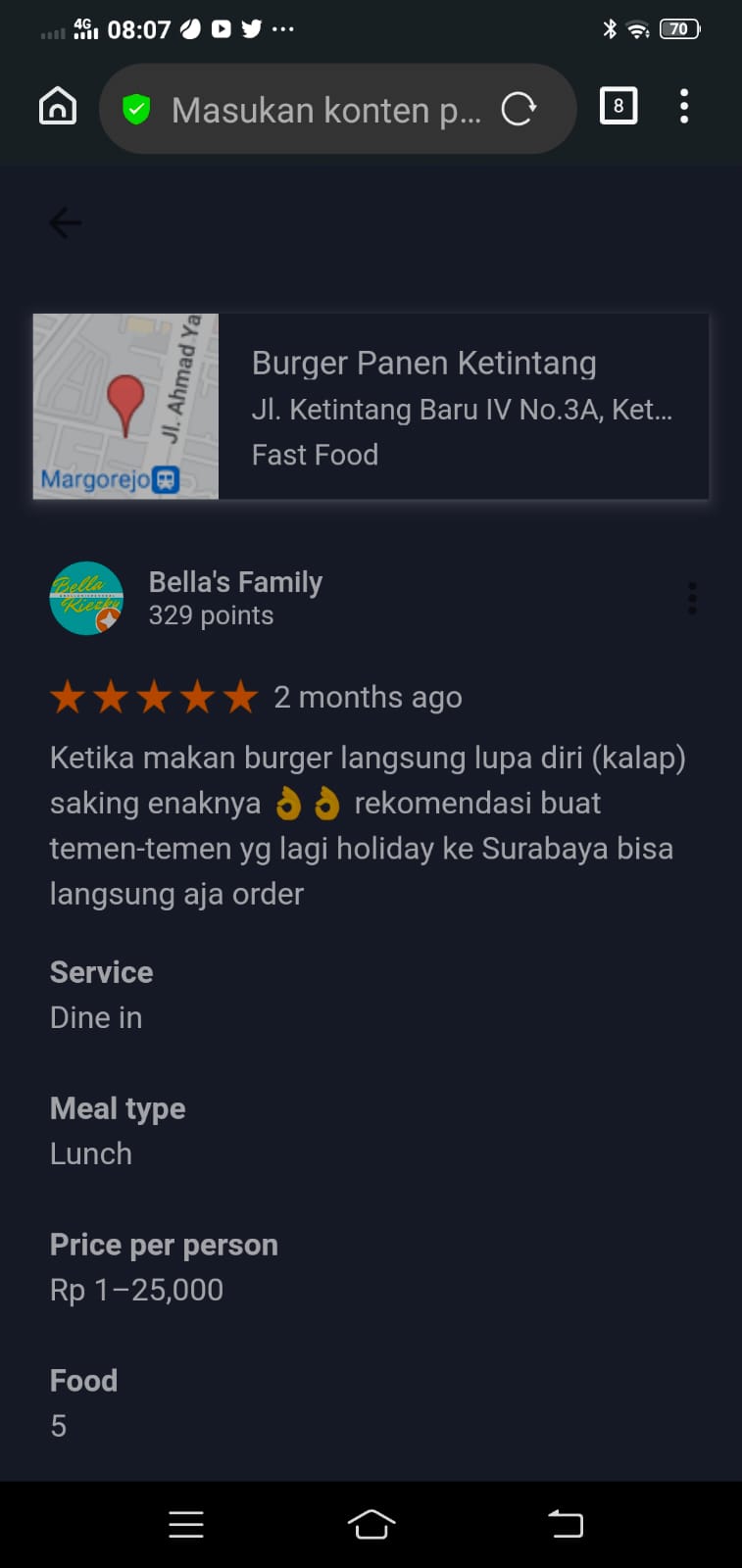 Testimoni-Burger-Panen-Bella