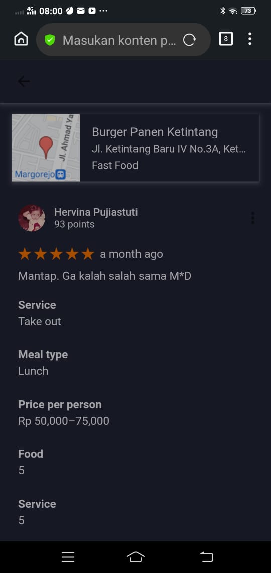 Testimoni-Burger-Panen-Hervina