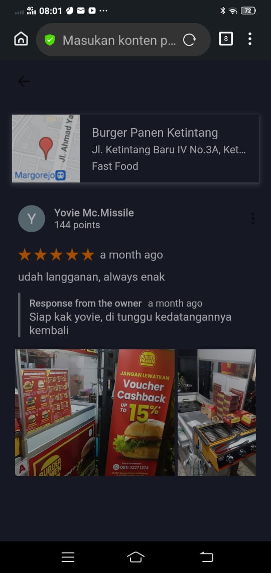 Testimoni-Burger-Panen-Yovie